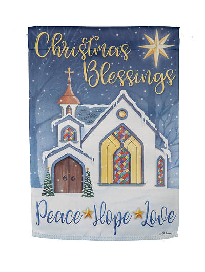 Picture of Christmas Blessings Garden Suede Flag