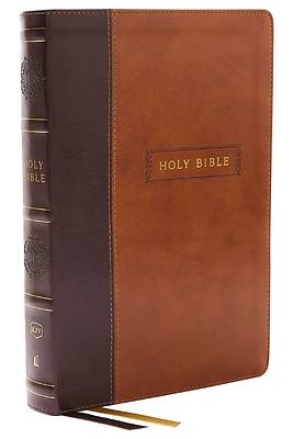 Picture of KJV Holy Bible, Center-Column Reference Bible, Leathersoft, Brown, 72,000+ Cross References, Red Letter, Thumb Indexed, Comfort Print