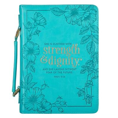 Bible Cover Fashion Medium She Is Clothed with Strength Proverbs 31