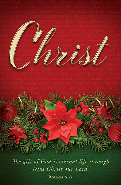 Picture of Christ Advent Poinsettia Regular Size Bulletin
