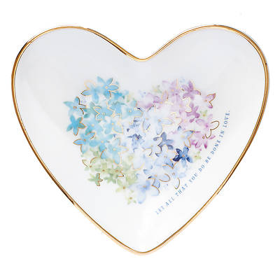 Picture of Violet Floral Heart Trinket Tray