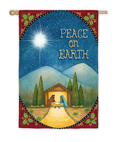 Picture of Peace on Earth Joy House Suede Flag