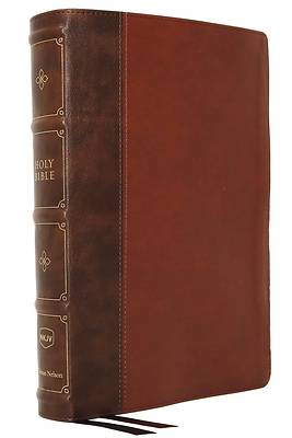 Picture of Nkjv, Large Print Verse-By-Verse Reference Bible, MacLaren Series, Leathersoft, Brown, Comfort Print