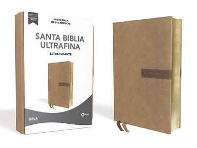 Picture of Nbla Santa Biblia Ultrafina, Letra Gigante, Leathersoft, Beige, Edición Letra Roja