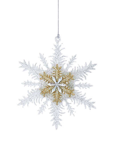 Picture of Gold and Silver Acrylic 3D Snowflake Ornament