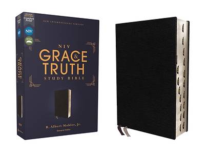Picture of Niv, the Grace and Truth Study Bible, European Bonded Leather, Black, Red Letter, Thumb Indexed, Comfort Print