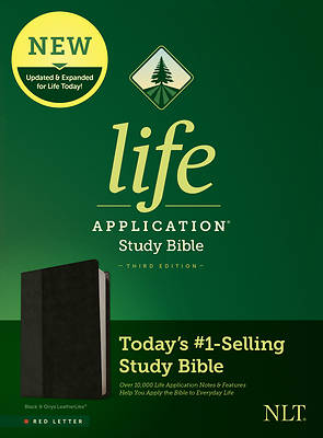 Picture of NLT Life Application Study Bible, Third Edition (Red Letter, Leatherlike, Black/Onyx)