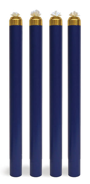 Picture of Artistic ART 542 Liquid Wax Disposable Canister Advent Candle Set - 4 Blue