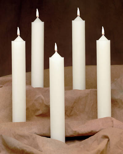 Picture of 51% Beeswax Altar Candles Emkay 9 1/2 x 1 1/2 Pack of 12 All Purpose End