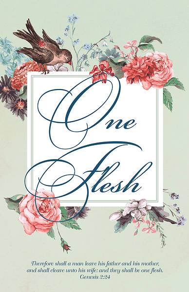 Picture of One Flesh Wedding Bulletin - Pack of 100