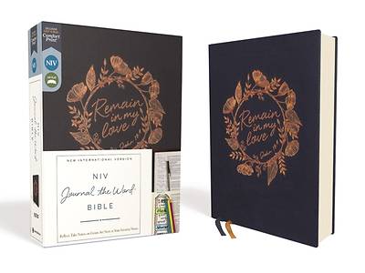 Picture of Niv, Journal the Word Bible, Cloth Over Board, Navy, Red Letter Edition, Comfort Print