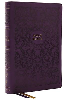 Picture of KJV Holy Bible, Center-Column Reference Bible, Leathersoft, Purple, 72,000+ Cross References, Red Letter, Comfort Print
