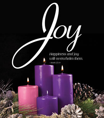 Picture of Joy Advent Candle Sunday 3 Bulletin, Large (Pkg of 50)  551565