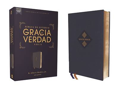 Picture of Nbla Biblia de Estudio Gracia Y Verdad, Leathesoft, Azul Marino, Interior a DOS Colores
