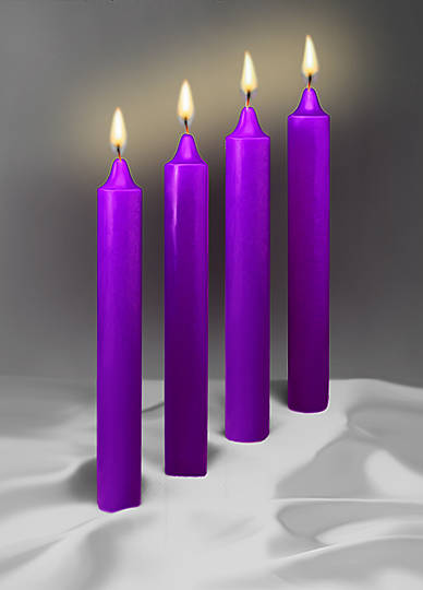 Picture of Emkay Advent Candle Set 12" X 1-1/2" - 4 Purple