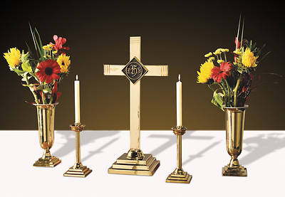 Picture of Sudbury LC915 Solid Brass Altar Set