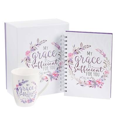 Picture of Gift Set Journal and Mug His Grace Is Sufficient 2 Corinthians 12