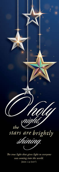 Picture of O Holy Night 2' x 6' Vinyl Banner John 1:9 NIV