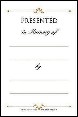 Picture of Presented in Memory of Bookplates (Pkg of 48)