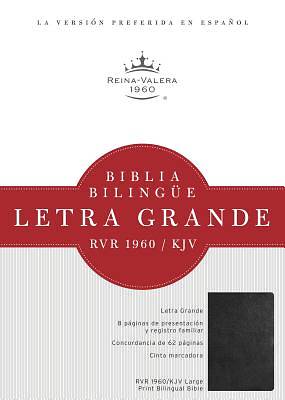 Picture of Rvr 1960/KJV Biblia Bilingue Letra Grande, Negro Imitacion Piel Con Indice