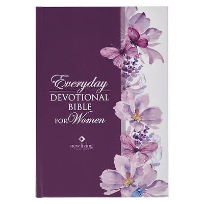 Picture of NLT Holy Bible Everyday Devotional Bible for Women New Living Translation, Purple Floral Printed