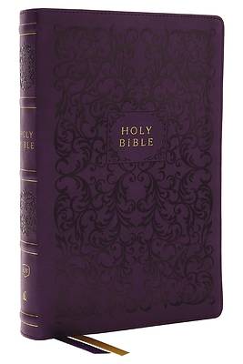 Picture of KJV Holy Bible, Center-Column Reference Bible, Leathersoft, Purple, 72,000+ Cross References, Red Letter, Thumb Indexed, Comfort Print