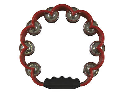 Picture of Scalloped Double Row Tambourine - 8", Red