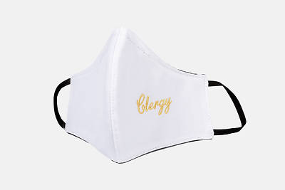Picture of Clergy White Face Mask - Large Size
