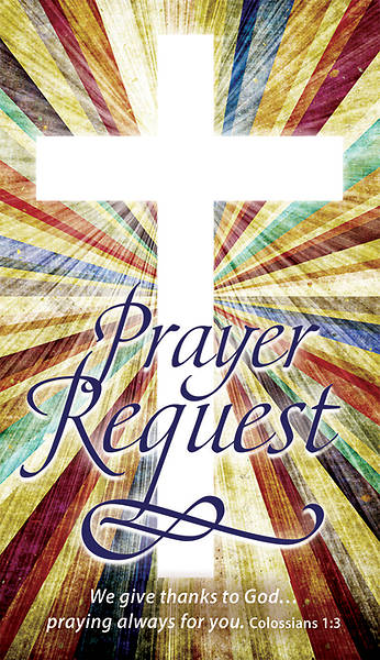 Picture of Prayer Request Card Colossians 1:3