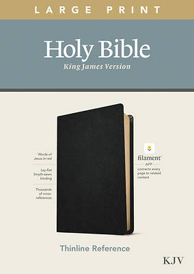 Picture of KJV Large Print Thinline Reference Bible, Filament Enabled Edition (Red Letter, Genuine Leather, Black)