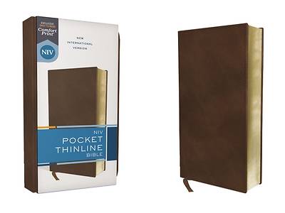 Picture of Niv, Pocket Thinline Bible, Leathersoft, Brown, Red Letter, Comfort Print