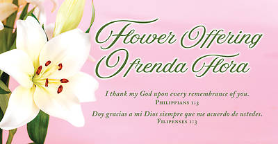 Flower I Thank my God Offering Envelope Bilingual