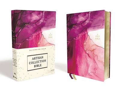 Picture of NIV Artisan Collection Bible, Cloth over Board, Pink, Art Gilded Edges, Red Letter Edition, Comfort Print