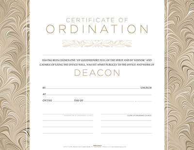 Picture of Deacon Ordination Flat Certificate