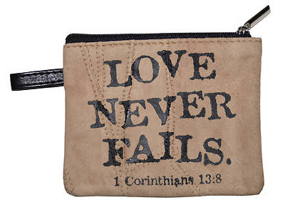 Picture of Leather Coin Purse Love Never Fails