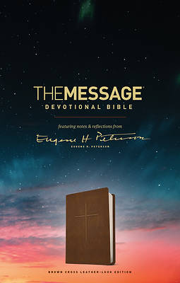 Picture of The Message Devotional Bible, Brown Cross