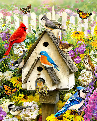 Picture of Backyard Birds Jigsaw Puzzle