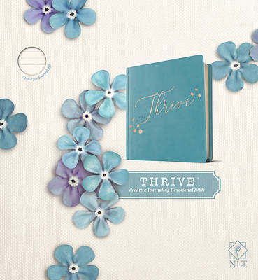 Picture of NLT Thrive Creative Journaling Devotional Bible (Hardcover Leatherlike, Teal Blue with Rose Gold)