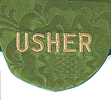 Picture of Green Usher Pocket Badge -Package of 4