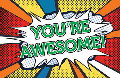 Picture of You're Awesome Postcard-All Occasion (Pkg of 25)