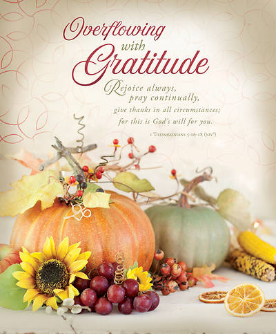 Picture of Overflowing with Gratitude Thanksgiving Legal Size Bulletin