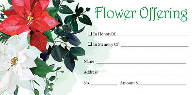 Picture of Flower Christmas Offering Envelope
