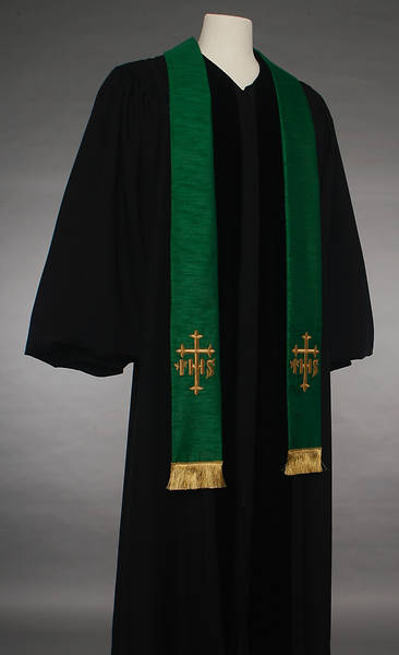Picture of Green IHS Cross Stole
