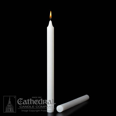 Stearic Altar Candles Cathedral 44 x 2 1/16 Pack of 1 Plain End