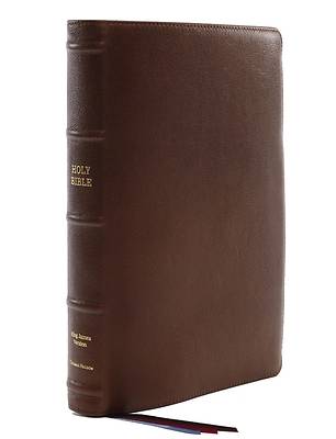 Picture of Kjv, Reference Bible, Center-Column Giant Print, Premium Goatskin Leather, Brown, Premier Collection, Comfort Print
