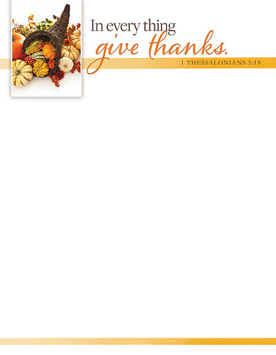 Thanksgiving In Every Thing Give Thanks Letterhead