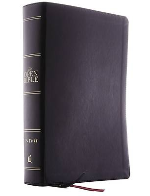 Picture of The Niv, Open Bible, Leathersoft, Black, Thumb Indexed, Red Letter Edition, Comfort Print