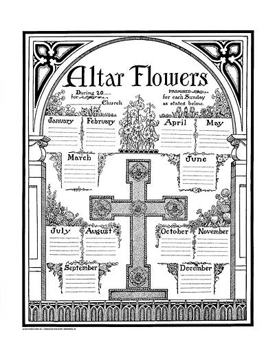 Picture of Altar Flower Chart #1