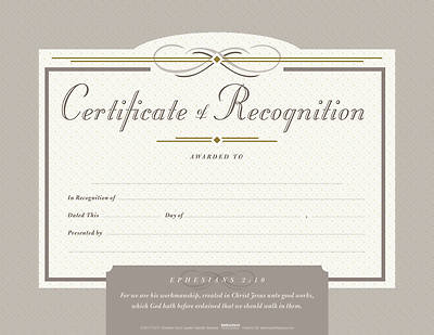 Picture of Recognition Flat Certificate