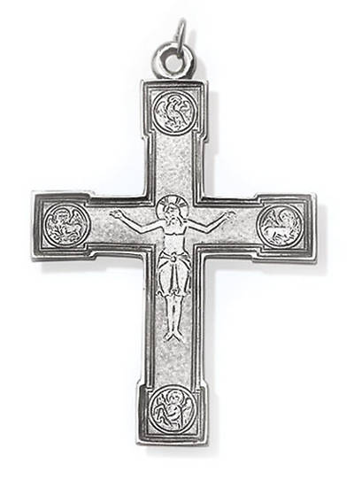Picture of Four Evangelists Clergy Cross Necklace - Sterling Silver